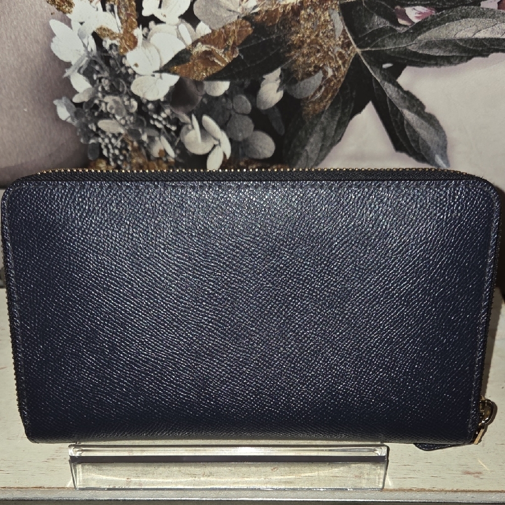 Coach Midnight Blue Zip Wallet - Picture 3 of 10